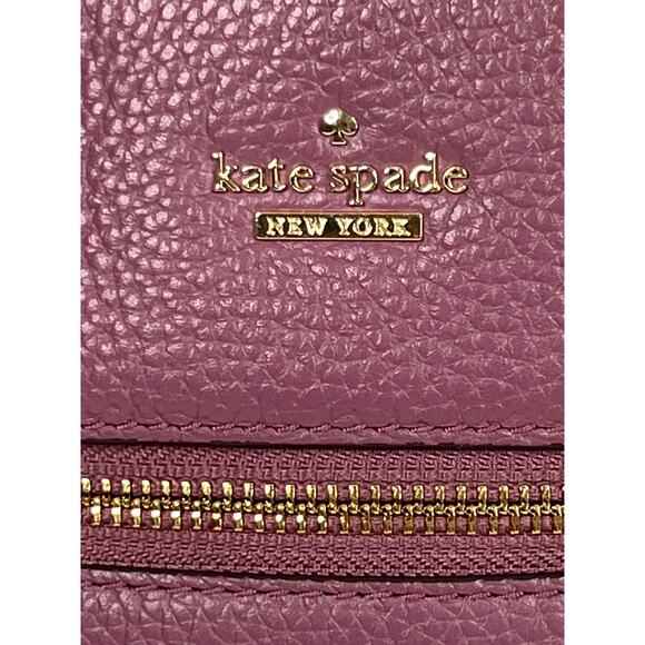Kate Spade Pebbled Leather Crossbody Bag in Mauve Pink with Gold Hardware - Picture 2 of 16